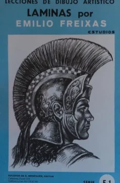 Láminas de dibujo artístico por Emilio Freixas E01 Cabezas de guerreros