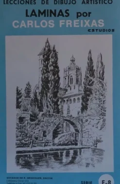 Láminas de dibujo artístico por Carlos Freixas Serie Azul E08 Paisajes I