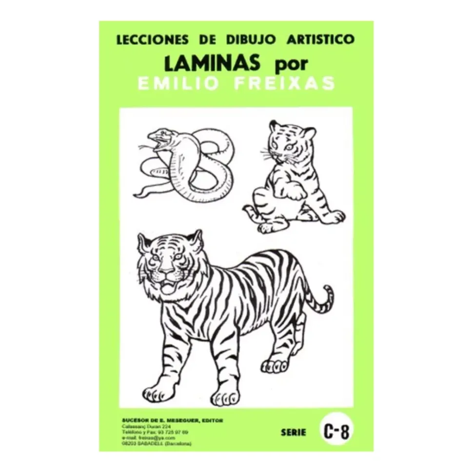 Láminas de dibujo artístico por Emilio Freixas C8 Animales I