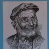 Láminas de dibujo artístico por Carlos Freixas Serie Azul E14 Rostros campesinos