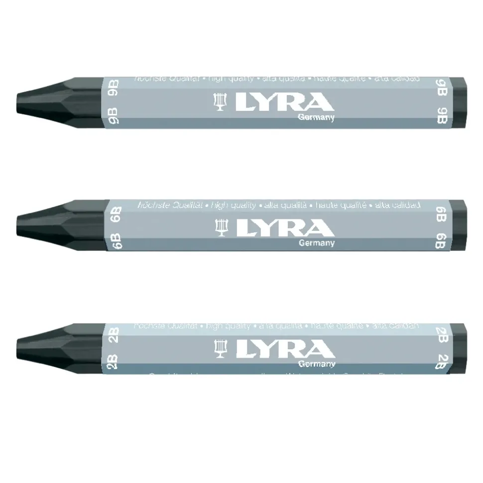 Lápiz tiza de grafito acuarelable hexagonal Rembrandt Lyra