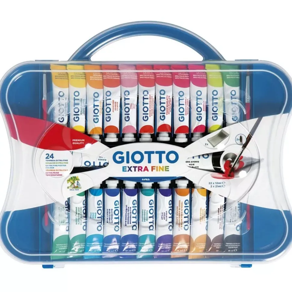 Maletín 24 Tubos Témpera Extra Fina Giotto