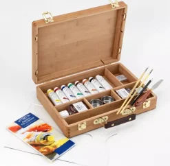 Maletín de bambú de óleo Winsor and Newton