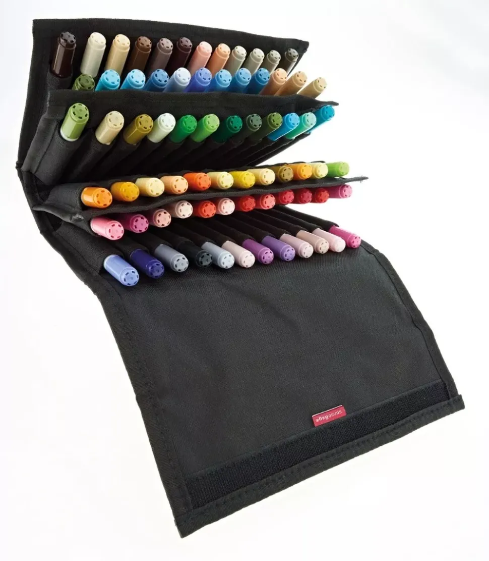 Maletín de tela negro para 72 rotuladores Sensebag