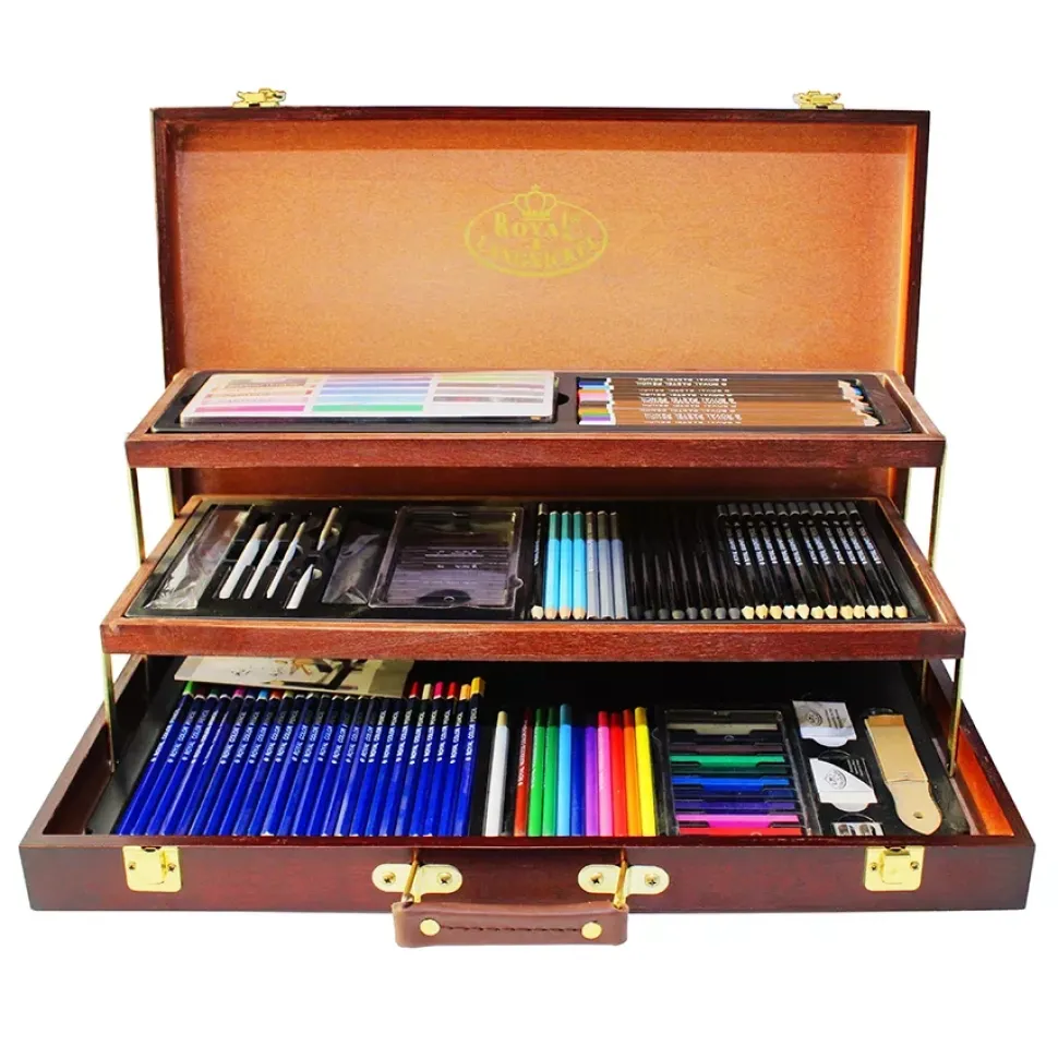 Maletín Madera 134 Piezas de Dibujo Royal & Langnickel