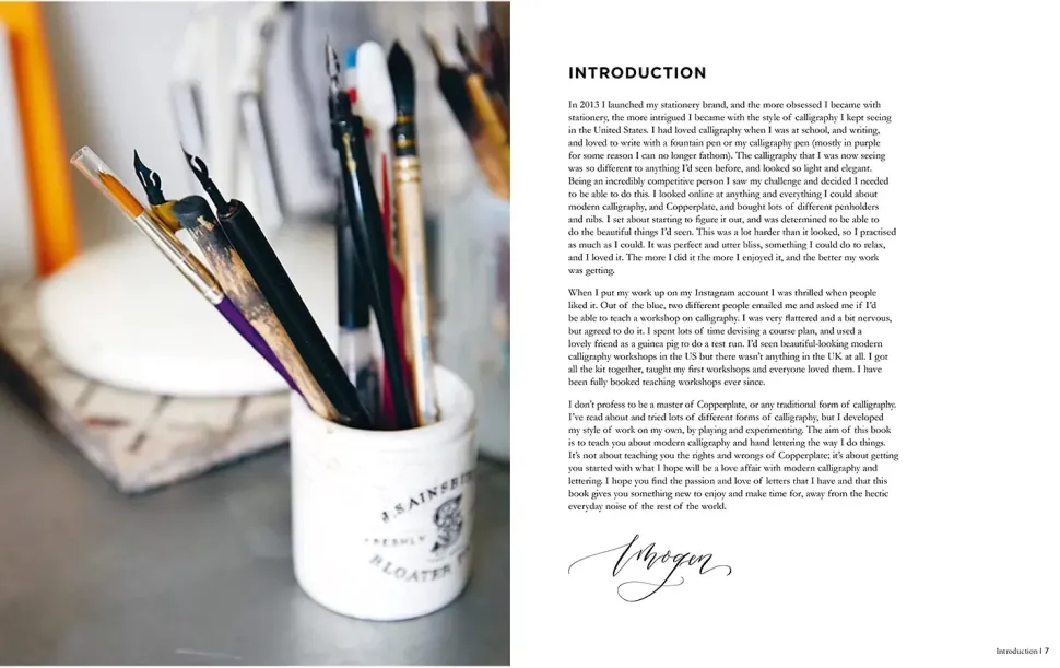 Modern calligraphy workshop