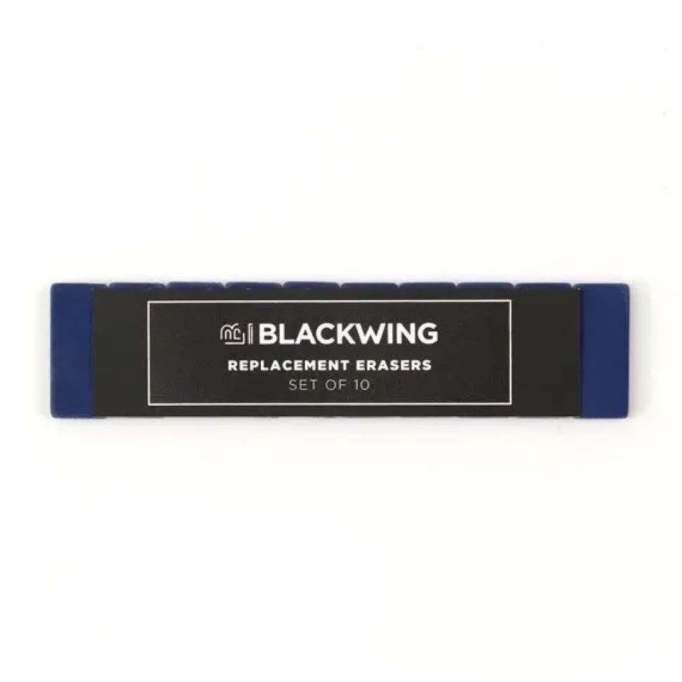 Pack 10 borradores Azul para Lápices Grafito Blackwing