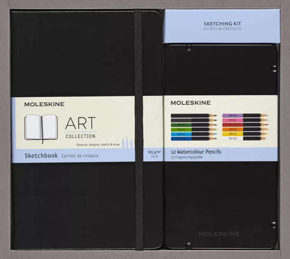 Pack Cuaderno de bocetos Art y lápices de acuarela Moleskine