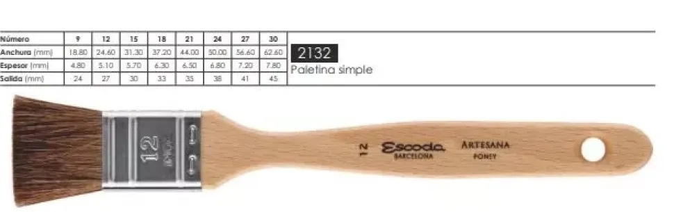 Paletina natural Poney Artesana 2132 Escoda
