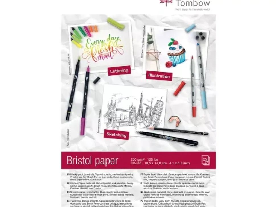 Papel Bristol Tombow A6 10,5x14,8cm