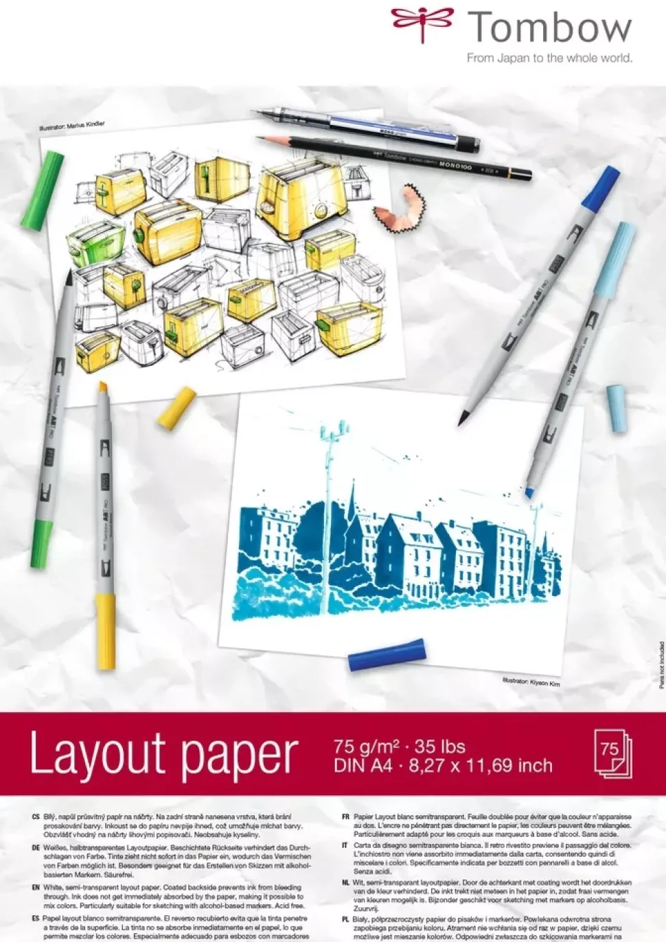Papel Layout Tombow A4 29,7x21cm