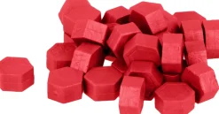Perlas de Cera Hexagonales Para Sellos Rojo Artemio 30gr