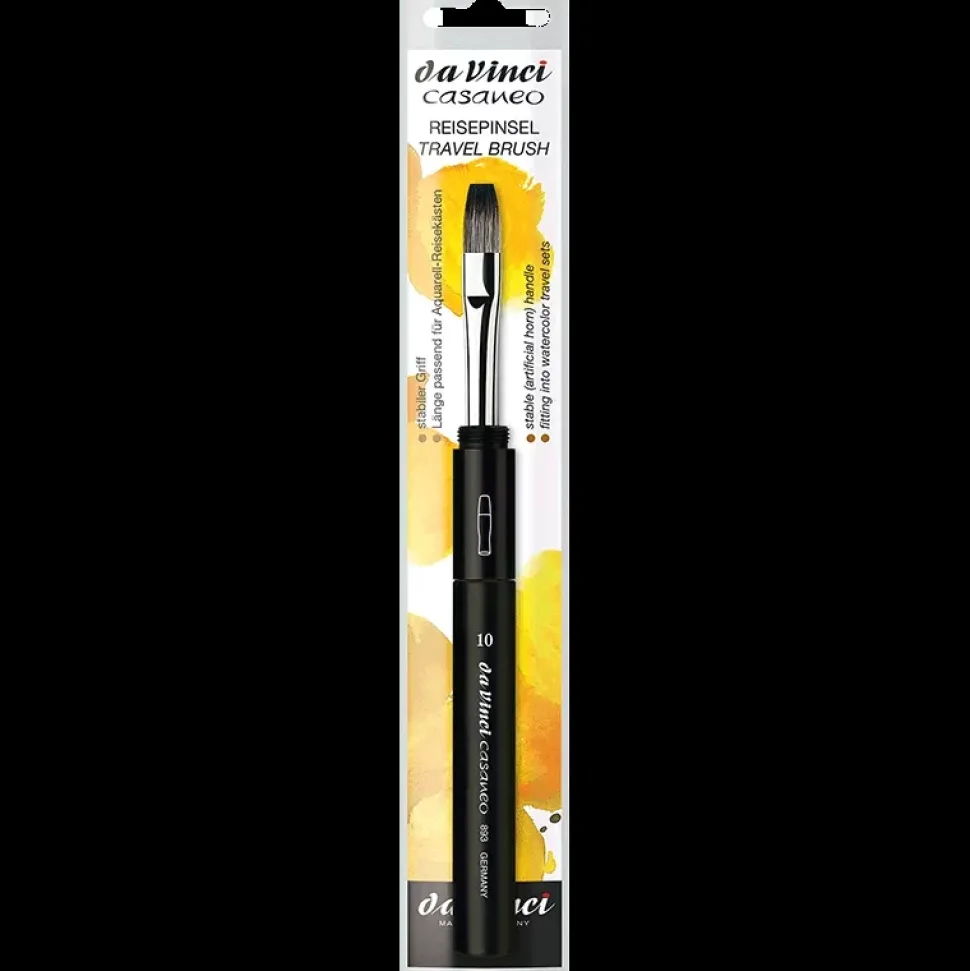 Pincel de viaje plano acuarela Casaneo 983TP Da Vinci nº10