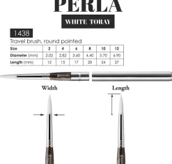 Pincel de viaje sintético redondo Perla 1438 Escoda nº10