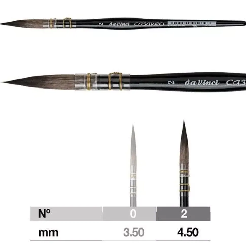 Pincel extra largo acuarela Casaneo 490 Da Vinci