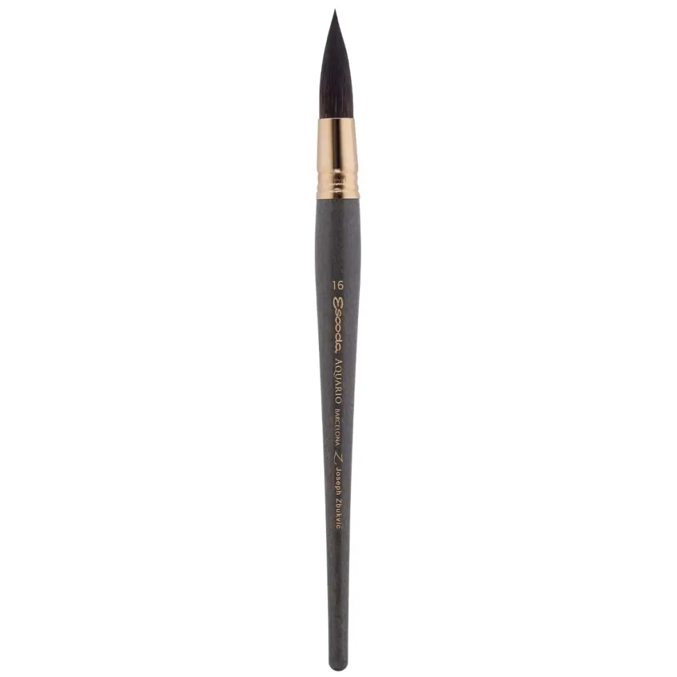 Pincel natural redondo pluma Petit Gris Aquario Gold 1140 Escoda