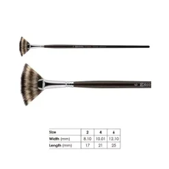 Pincel sintético plano abanico Vintage 4024 Escoda