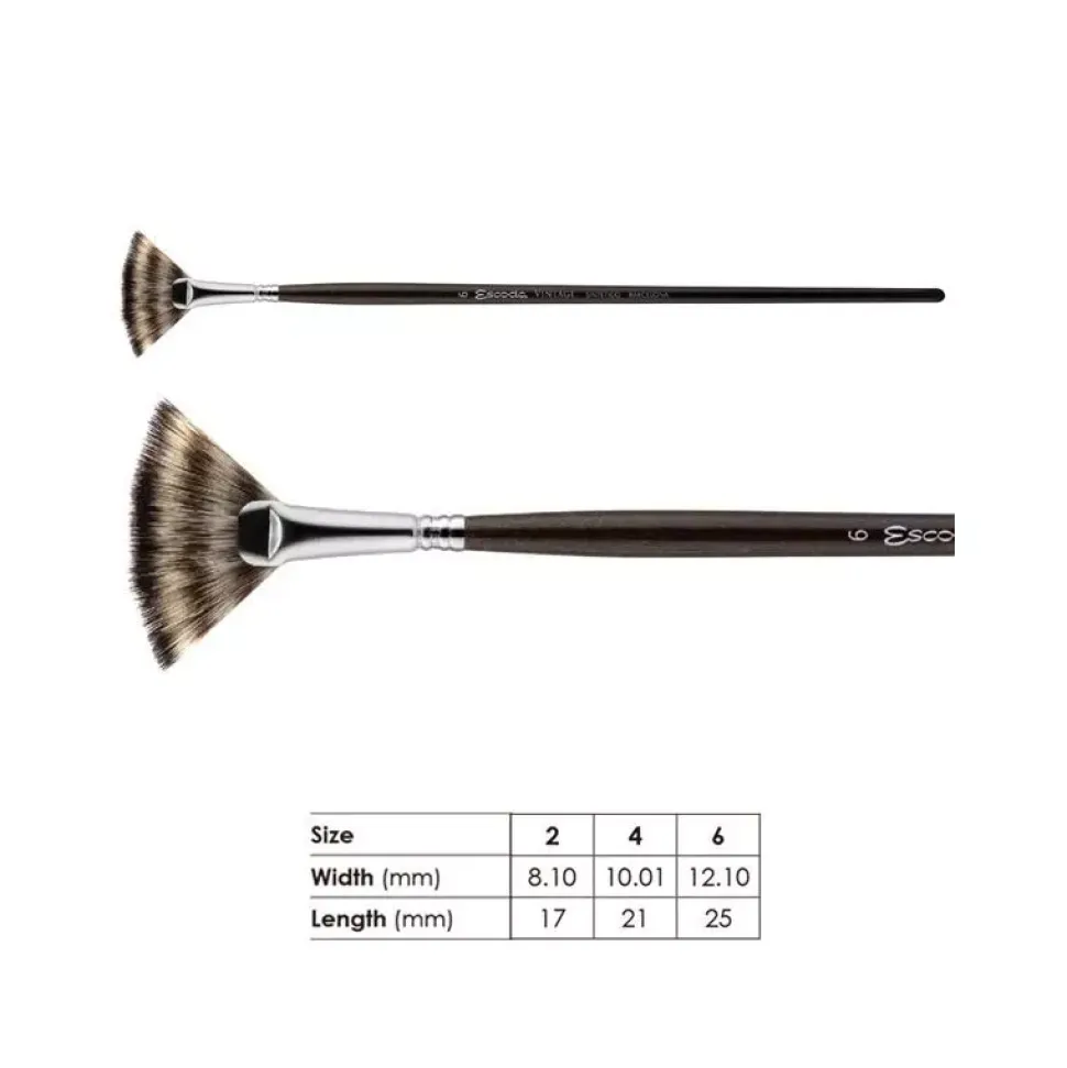 Pincel sintético plano abanico Vintage 4024 Escoda