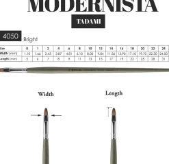 Pincel sintético plano carrado Modernista 4050 Escoda nº8