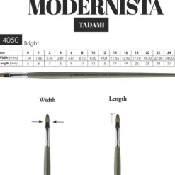 Pincel sintético plano carrado Modernista 4050 Escoda nº12