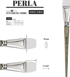 Pincel sintético plano carrado Perla 1432 Escoda