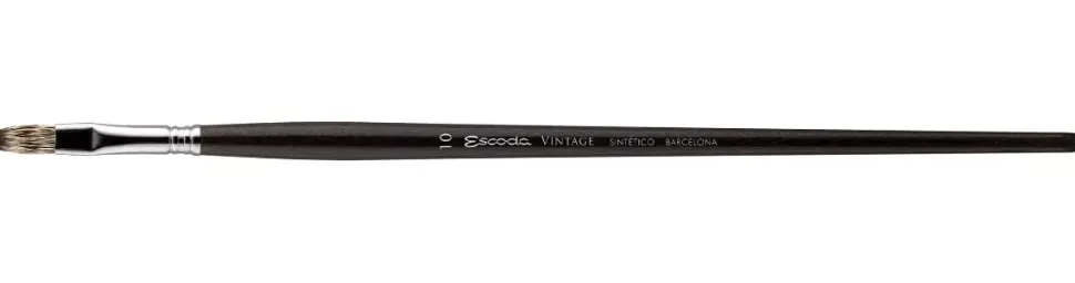 Pincel sintético plano carrado largo Vintage 4023 Escoda