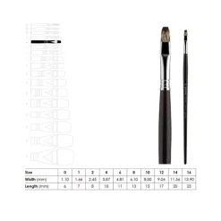 Pincel sintético plano carrado Vintage 4022 Escoda