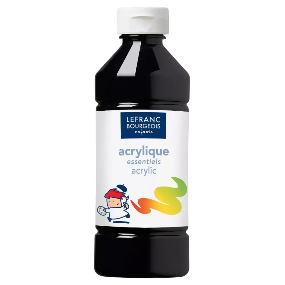 Pintura Acrílica Infantil Negro 500ml Lefranc & Bourgeois