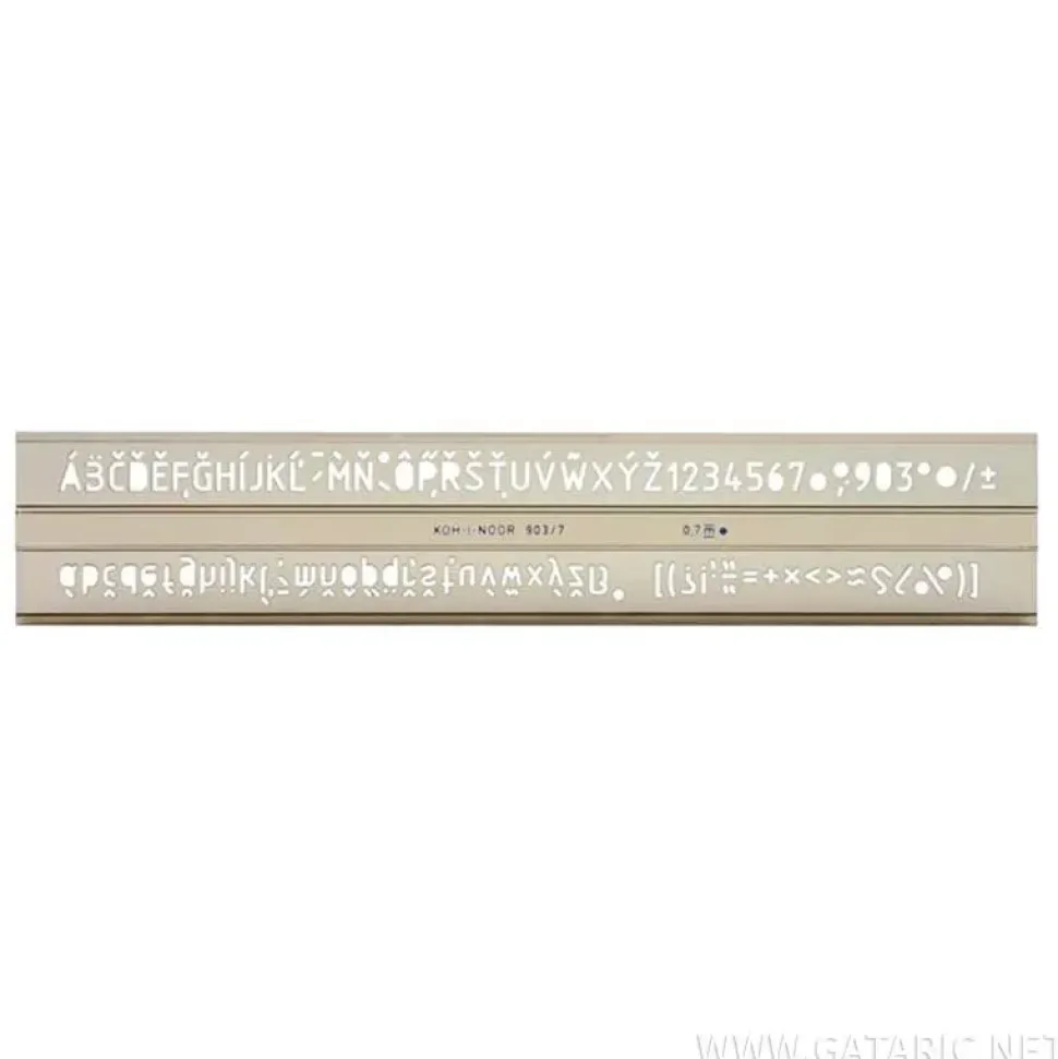 Plantilla de letras gris Koh-I-Noor