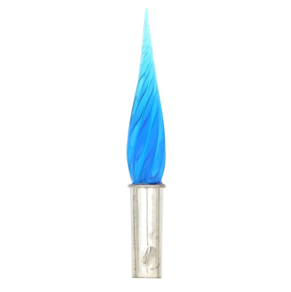 Plumilla de cristal de murano Aguamarina