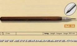 Punta seca mango de madera GR-034