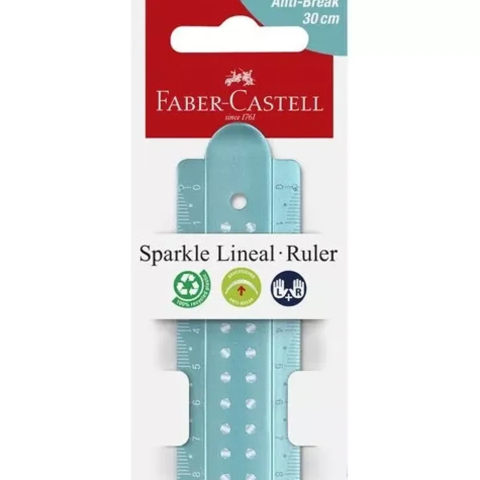 Regla colores surtidos Sparkle Faber-Castell 30cm