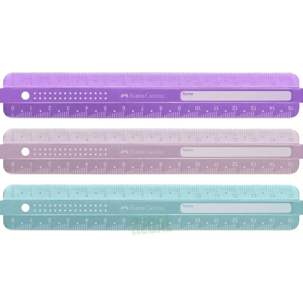Regla colores surtidos Sparkle Faber-Castell 15cm