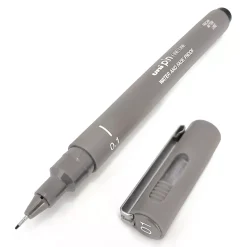 Rotulador Calibrado Pin Gris Claro Uni-Ball 0,1mm