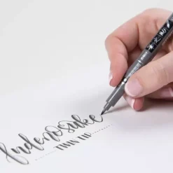 Rotulador Fudenosuke Doble punta gris y negro Tombow