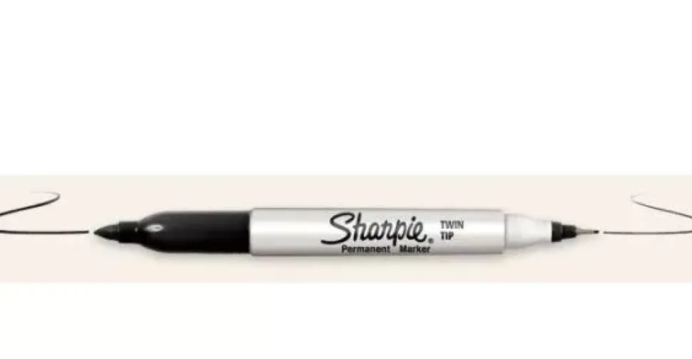 Rotulador Permanente Negro Twintip Fino Sharpie