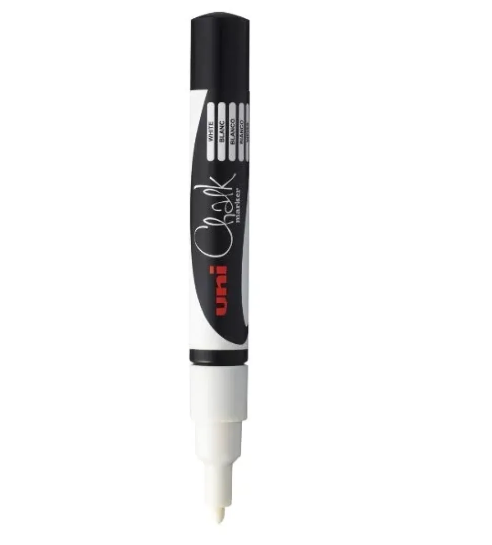 Rotulador Tiza Uni Chalk Blanco PWE3MS Uni Posca