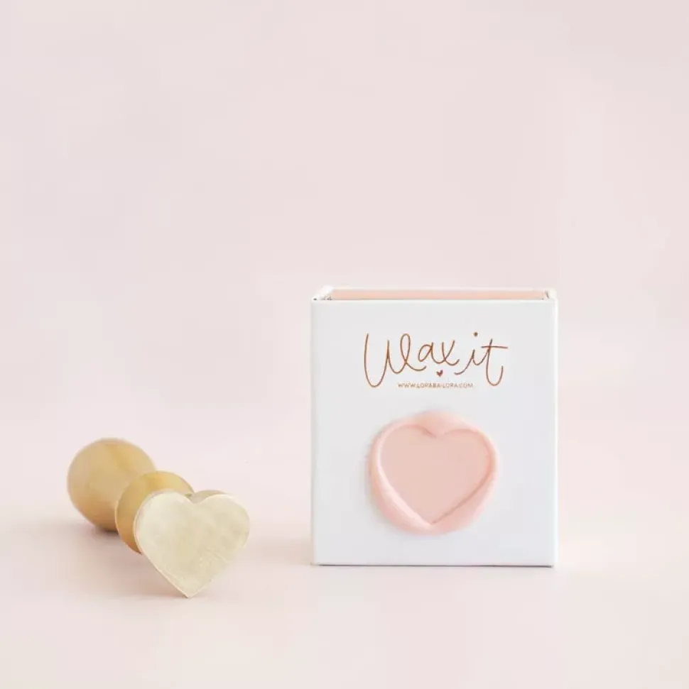 Sello de Lacre Sin Grabado Corazón Wax It Lora Bailora