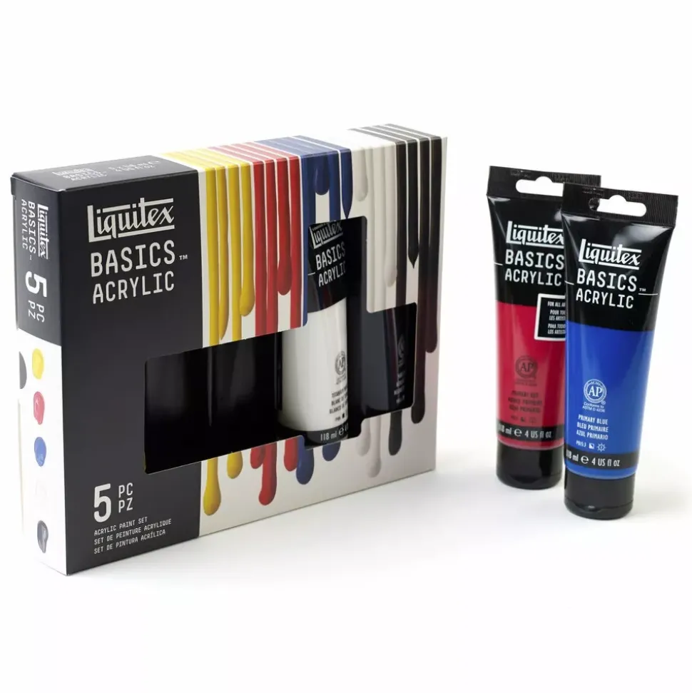 Set 5 acrílicos Basics Liquitex 118ml
