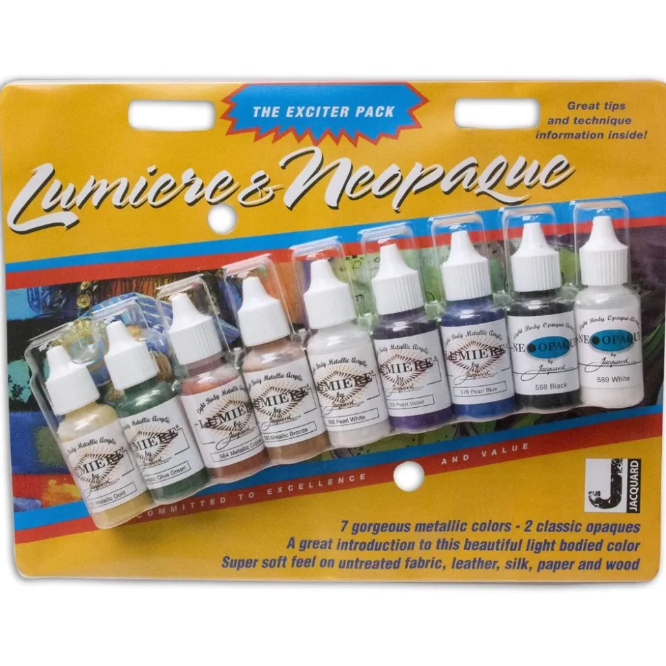 Set 9 acrílicos concentrados The Exicter Pack Lumière Neopaque Jacquard 15ml
