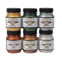 Set 6 acrílicos concentrados multisuperficie metálicos Lumière Jacquard 66ml