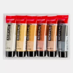 Set 6 Acrílicos Metálicos Selección General Talens 20ml