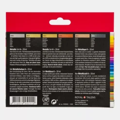 Set 6 Acrílicos Metálicos Selección General Talens 20ml