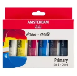 Set 6 Acrílicos primarios Talens 20ml