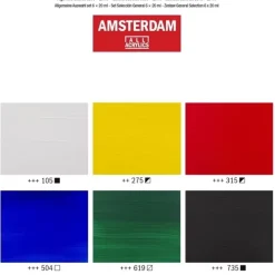 Set 6 Acrílicos Selección General Talens 20ml