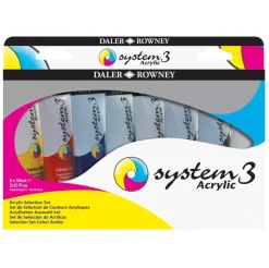 Set 8 acrílicos System3 Daler-Rowney 59ml