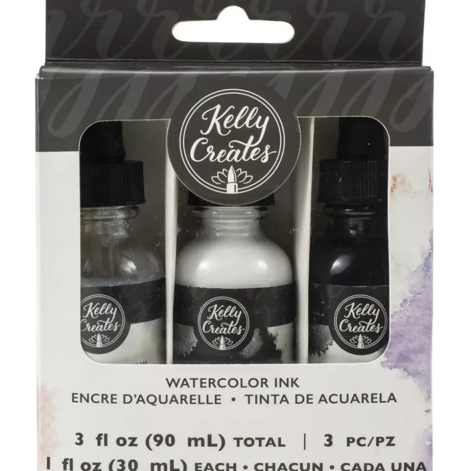 Set 3 Acuarela Líquida Kelly Creates 30ml