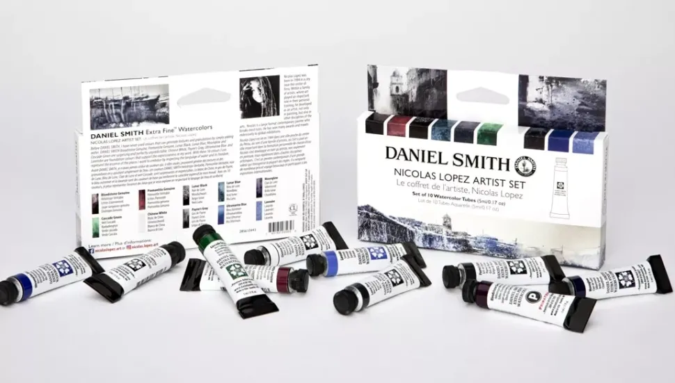 Set 10 Acuarelas Extrafinas tubo Nicolas López Daniel Smith 5ml
