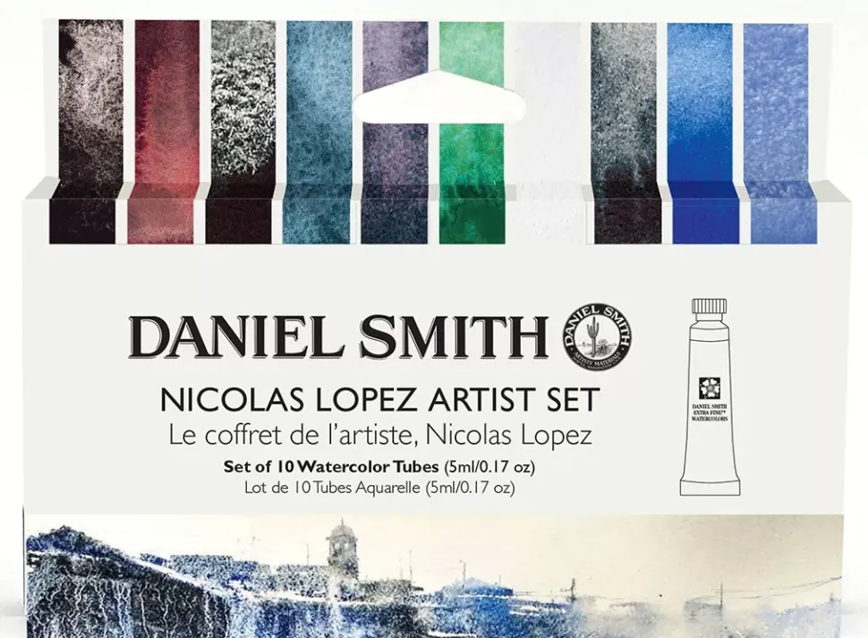 Set 10 Acuarelas Extrafinas tubo Nicolas López Daniel Smith 5ml