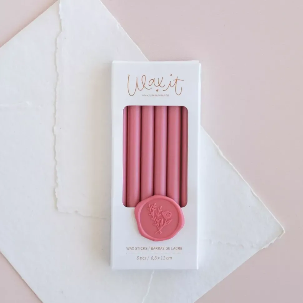 Set 6 Barras de Lacre Blush Wax it Lora Bailora